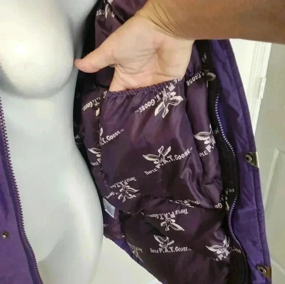 TRIPLE FAT GOOSE JACKET SIZE SMALL BY TURBO SPORTSWEAR EUC NO HOOD - Picture 14 of 16